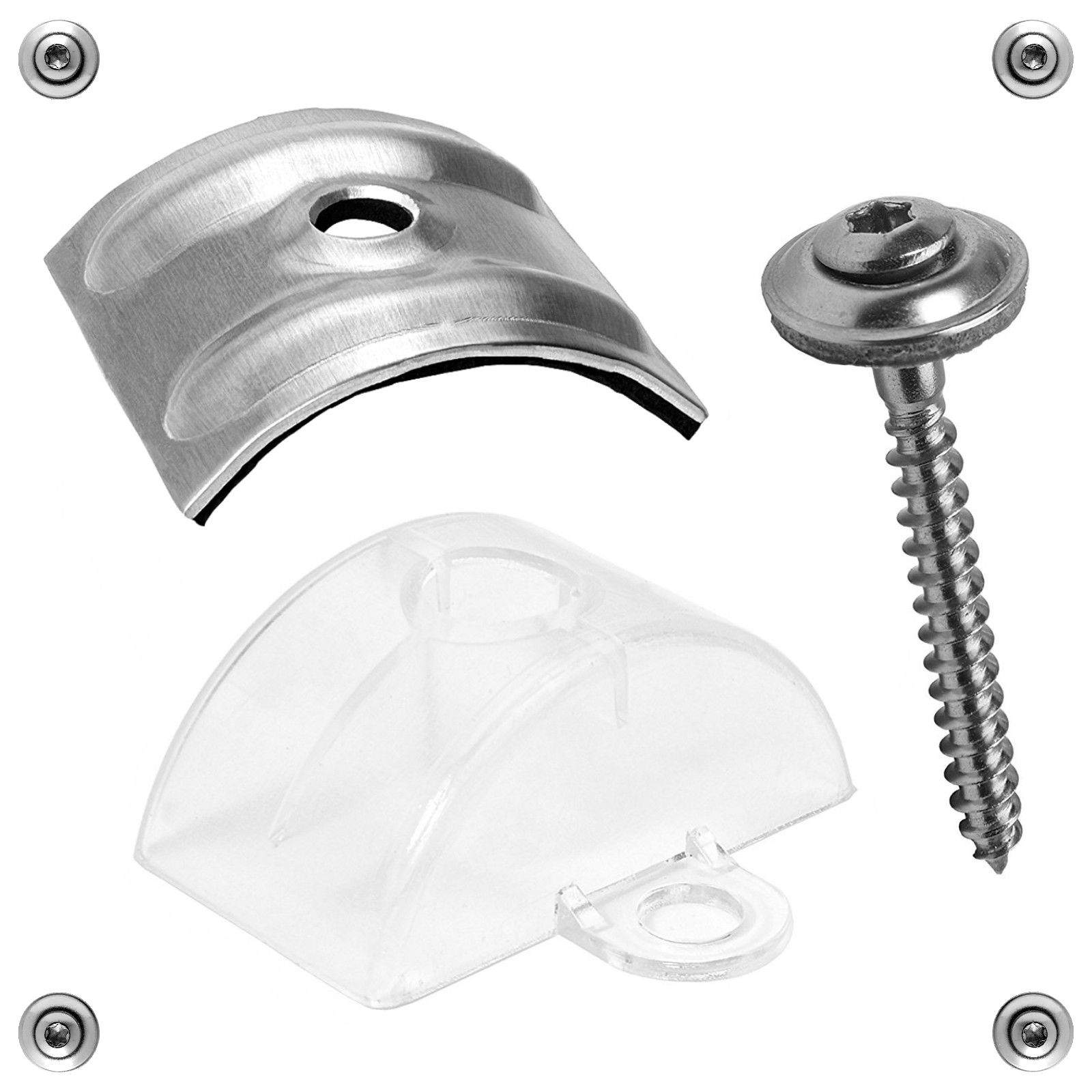 100 St/ück Kalotten 35//207 farbig mit Fassadenbauschrauben f/ür Wellplatten Lichtplatten Rotbraun RAL 8012